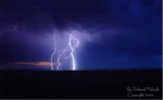 Multiple Lightning strikes at night strike