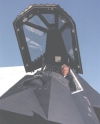 Lockheed’s Ben Rich in an F-117