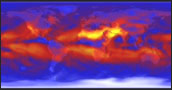 A thumbnail of a movie showing outgoing longwave radiation. Caption explains further.