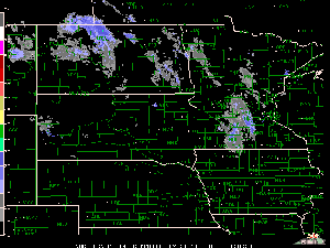 Regional radar animation (Courtesy: NCAR) of snow across the U.S. Northern Plains on February 13, 2004