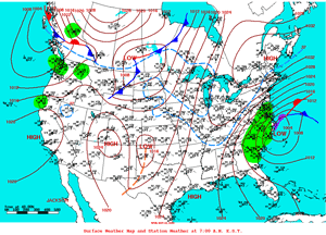 U.S. weather map for November 22, 2006