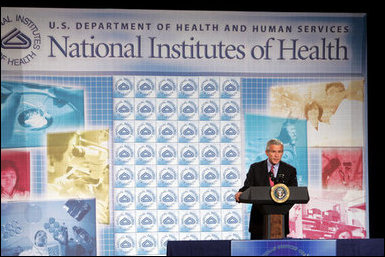 President George W. Bush delivers his remarks regarding his National Strategy for Pandemic Influenza Preparedness and Response Tuesday, Nov. 1, 2005. Today, I am announcing key elements of that strategy. Our strategy is designed to meet three critical goals: First, we must detect outbreaks that occur anywhere in the world; second, we must protect the American people by stockpiling vaccines and antiviral drugs, and improve our ability to rapidly produce new vaccines against a pandemic strain; and, third, we must be ready to respond at the federal, state and local levels in the event that a pandemic reaches our shores, said President Bush. White House photo by Paul Morse