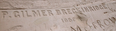 Image of P. Gilmer Breckenridge inscription from 1857