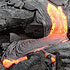  Link to Volcano Update webpage. Lava slurps down a small cliff.