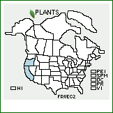 Distribution of Fragaria vesca L. ssp. californica (Cham. & Schltdl.) Staudt. . 