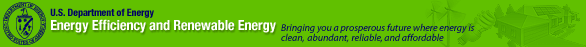 U.S. Department of Energy Energy Efficiency and Renewable Energy. Bringing you a prosperous future where energy is clean, abundant, reliable, and affordable.