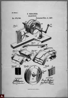 Berliner's patent for the gramophone