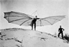 Augustus Herring with Chanute's Lilienthal-type glider (1894)