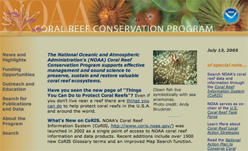 NOAA Coral Program Home Page