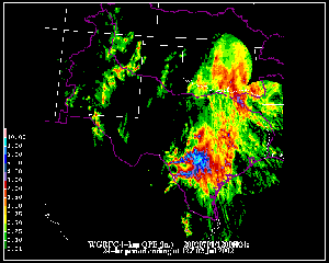 rainfall estimates in Texas during June 30-July 7, 2002 (inches)