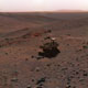 This synthetic image of the Spirit Mars Exploration Rover on the flank of 'Husband Hill'