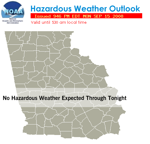 Hazardous Weather Outlook for North and Central Georgia
