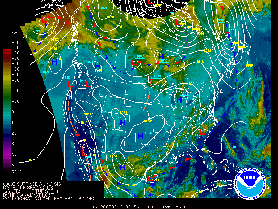 Click here to view the current national surface map!