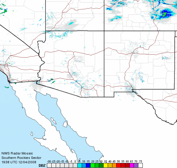 Southern Rockies sector - click image for the local radar