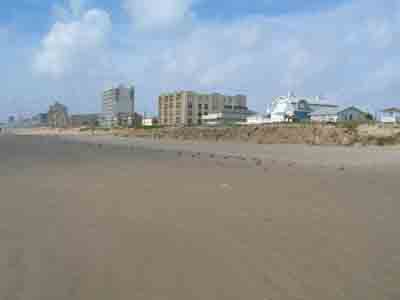 Image of severe beach erosion at South Padre Island