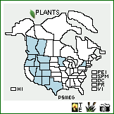 Distribution of Pseudotsuga menziesii (Mirb.) Franco var. glauca (Beissn.) Franco. . Image Available. 