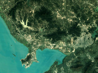 True color Landsat image, Shenzhen, China, 1988.