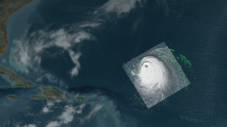 Hurricane Ike's clouds are viewed through TRMM's Visible and Infrared Scanner(VIRS).