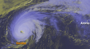 Satellite image of Hurricane Gordon