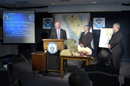 Dep. Secy Bodman and NOAA Staff  speaking in front of audience 