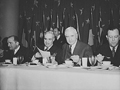 Dr. Don Francisco Castillo Najera, Mexican ambassador to the United States and Secretary of Commerce Jesse Jones at luncheon of dehydrated food held March 11, 1943, at the Hotel Statler, Washington, D.C