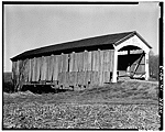 Leatherwood Station Covered Bridge, Spanning Leatherwood Creek (moved to Billie Creek , Montezuma, Parke County, IN. HAER, IND,61-MONT,1-3