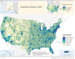 Population Density, 2000 map