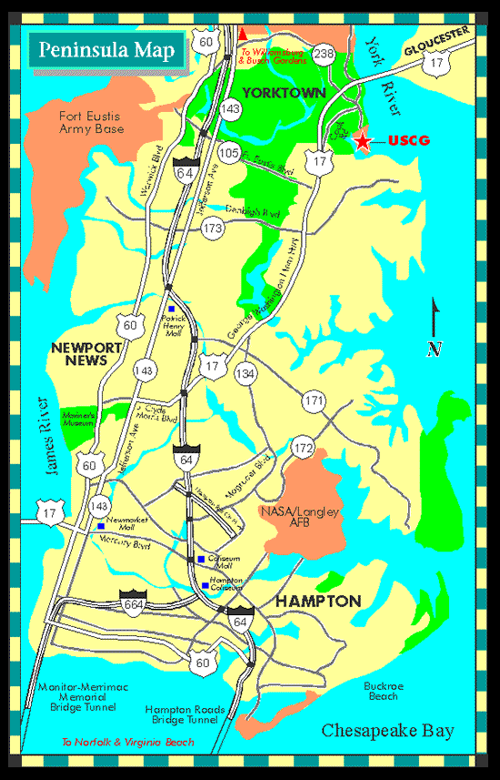 Virginia Pennsula Regional Map