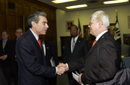 Secretary Gutierrez shakes hands with Polish Deputy Prime Minister