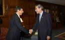 Secy Gutierrez shakes hands w/ Israel Ambassador