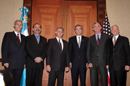 Secy. Gutierrez, President Oscar Berger, Minister of Economy Marcio Cuevas, U.S. Interagency Members, and U. S. business delegation