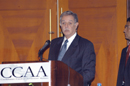President Oscar Berger gives remarks to the Caribbean-Central American Action (CCAA) Joint Session 