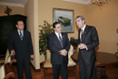 Secy. Gutierrez is greeted by President Elias Antonio Saca