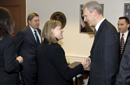 Minister of Education and Science Andrey Fursenko meets a Commerce staff member