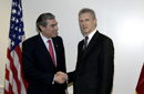 Secretary Gutierrez greets Minister Andrey Fursenko