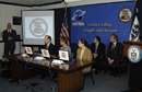 USPTO Commissioner Doll, Commerce Secretary Gutierrez, Under Secretary Dudas and three early adopters launch Web-based patent application filing system 
