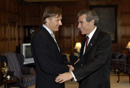 Secretary Gutierrez greets Canadian Minister Maxime Bernier