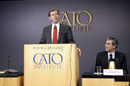 Secretary Gutierrez is introduced to the CATO Institute