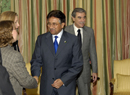 Pakistan President Pervez Musharraf meets with Commerce staff