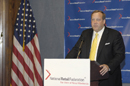 Secretary Carlos M. Gutierrez is introduced to the National Retail Federation
