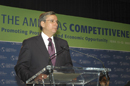 A speaker addresses the American Competiveness Forum