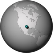 Image of the globe centered at 30 degrees latitude and -100 degrees longitude.