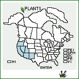 Distribution of Rhus trilobata Nutt. var. anisophylla (Greene) Jeps.. . 