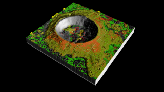 Animation of the crater itself without the text background. The raw frames provided have alpha channels, so this element can be overlaid over other visuals.