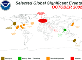 Selected Global Significant Events for October 2002