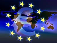 EU stars on the Globe
