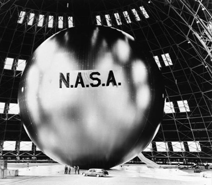 Testing the Echo I satellite before its 1960 launch.