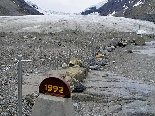 Photograph of the Athabasca Glacier terminus, Alberta, Canada