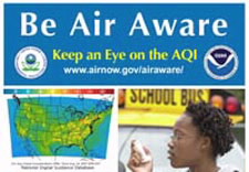 Be Air Aware campaign logo. Click here for larger image.