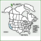 Distribution of Artemisia tridentata Nutt. ssp. parishii (A. Gray) H.M. Hall & Clem.. . 
